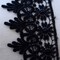 1 Yard Black 3 Inch Wide Flower Leaves Design Venice Lace Trim
